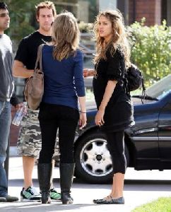 Jessica Alba Out And About With Friends in Brentwood