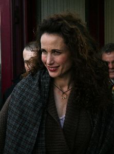 Andie MacDowell : Andie MacDowell arrives in Poland 04 122 589lo