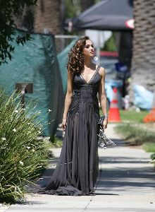 Jessica Alba shooting a commercial for Revlon make-up in West Hollywood on April 16th 2007