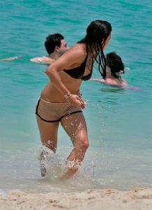 Michelle Rodriguez swimming