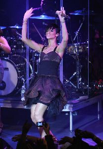 Rihanna performance to benefit her Charity Believe and DKMS at Highline Ballroom in New York on April 9th, 2008