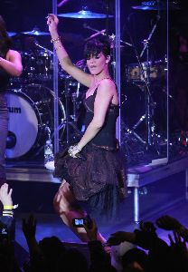 Rihanna performance to benefit her Charity Believe and DKMS at Highline Ballroom in New York on April 9th, 2008