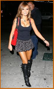 Tila Tequila arrives at Crown bar in Los Angeles on the 30th of July 2008