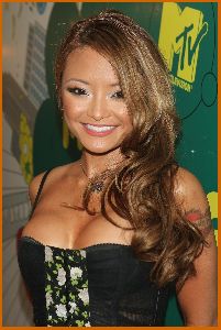 Tila Tequila large boobs at MTV Total Request Life in New York on the 1st of July 2008