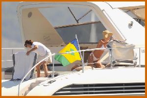 Victoria Silvstedt : Victoria Silvstedt in white bikinis aboard a yacht in Saint Tropez7 48735df4b90c0