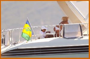 Victoria Silvstedt : Victoria Silvstedt in white bikinis aboard a yacht in Saint Tropez3 48735df4b13a0