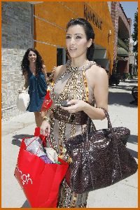 Kim Kardashian shopping for boots in Los Angeles on July 25th 2008