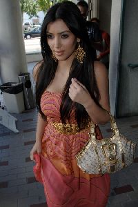 Kim Kardashian on her way to the local Kinkos shop in Los Angeles, California on June 6th 2008