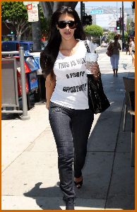 Kim Kardashian shopping in Hollywood on July 3rd 2008