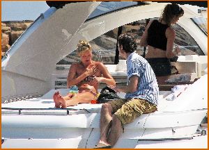 Kate Moss : Kate Moss bikini candids aboard a yacht in Spanish Med12 4875fdb2512ad