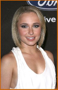 Hayden Panettiere on the red carpet wearing a simple elegant white dress