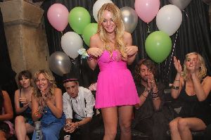 Lindsay Lohan birthday party with samantha Ronson on July 2nd 2008