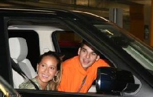 adrienne bailon : with rob in his car