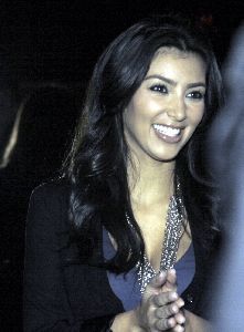 Kim Kardashian : Kim standing at the entrance of the Gypsy Bar in Boston