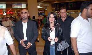 Diana Haddad : diana haddad arrival at the airport for germany concert 2006