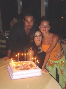 Diana Haddad : at her birthday party with candels