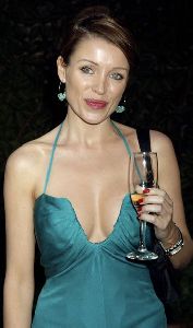 Dannii Minogue : with a glass of wine