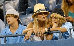 Christy Brinkley with her children on August 27th, 2007