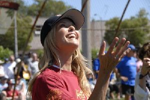 Christy Brinkley : at the Artists and Writers annual Softball game