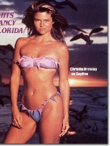 Christy Brinkley : old photo of Christie modeling a bikini swimming suit back in 1981