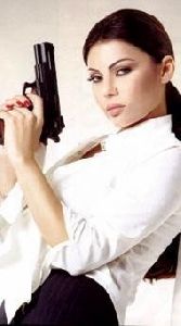 Haifa Wehbe : haifa is ready to shoot with a full loaded gun poster