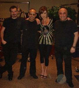 Adel Karam : La yomal Team picture - Adel Karam, Abbas Chahin, Roula Chamieh, and Naim Halawa