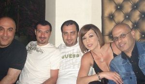 Adel Karam : Director Naser Fakih with the cast of La yomal show - Abbas shahin, Roula Chamieh, Naim Halawa, and Adel Karam