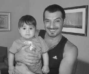 Adel Karam : Adel karam with a fan baby boy