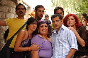 Nadine Labaki : Nadine with the film Bosta actors and actresses