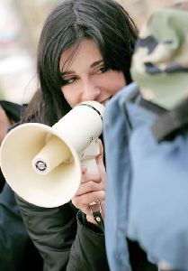 Nadine Labaki : Nadine labaki as she is directing the film Caramel