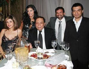 Adel Emam : adel imam picture with Yasmine Abdel Aziz and singer Ehab Tawfiq