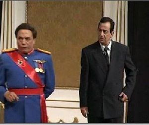 Adel Emam : Adel Emam at el zaeem play with Ahmad Rateb