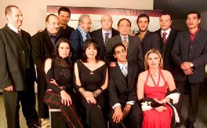 Adel Emam : The Crew of The movie  Yacoubian Building, Isaad Yonis, Adel Imam, Khaled Sawi, Yosra, Sumaya Khashab and Noor Sherif