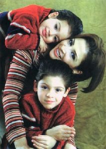 Hanan Turk : Hanan Turk with her two sons Adam and Yousef