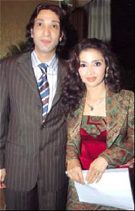 Hanan Turk : Hanan with her Husband Khaked before wearing the Hijab