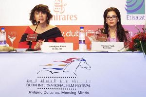 Hanan Turk : Jocelyne Saab the director of movie Dunia and Hanan Turk a Press Conference