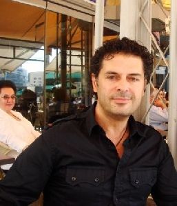 Ragheb Alama : in starbucks cafe drinking coffee