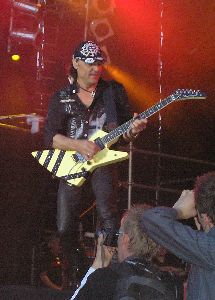 Scorpions  band  : Matthias Jabs playing his guitar