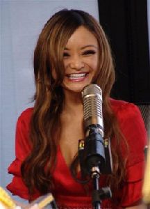 Tila Tequila : Tila at the radio studio for an interview with Ryan Seacrest on April, 29th 2008