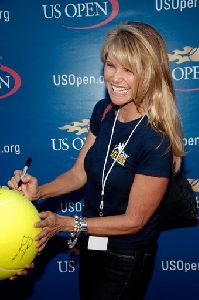 Christy Brinkley arrives for the Buzz Party before the women's singles final on September 6th, 2008