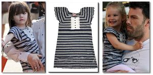 Suri Cruise : Suri Cruise and Violet Affleck wore the same Navy Striped Dress