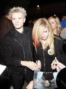 Avril Lavigne and husband Deryck Whibley leaving Bar Deluxe in Los Angeles, California