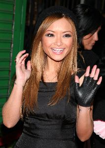 Tila Tequila : looking stylish in her one hand black leather gloves at the Official Footwear Launch for DCMA Collective Store