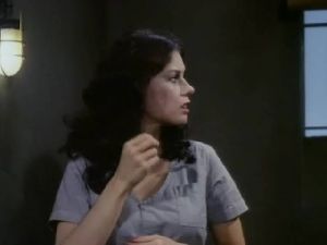 Lana Wood : looking out of the prison window from the movie Mission Impossible in the seventies