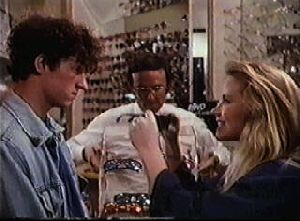 Amanda Peterson : together with actor with actor Patrick Dempsey at a shopping store