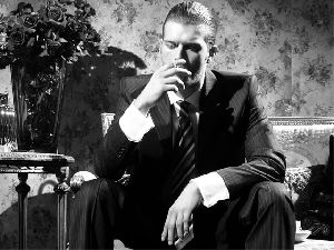 Kivanc Tatlitug poster in black and white