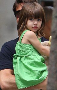 Suri Cruise with Daddy