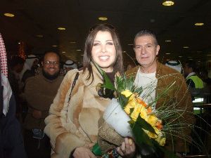 Nancy Ajram fur beige jacket