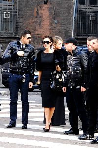 VICTORIA BECKHAM : at Dolce and Gabbana in Milan on December, 2008