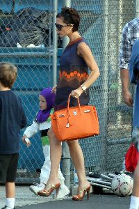 VICTORIA BECKHAM : attending a Soccer Game In Los Angeles with her kids on 9th, September. 2008